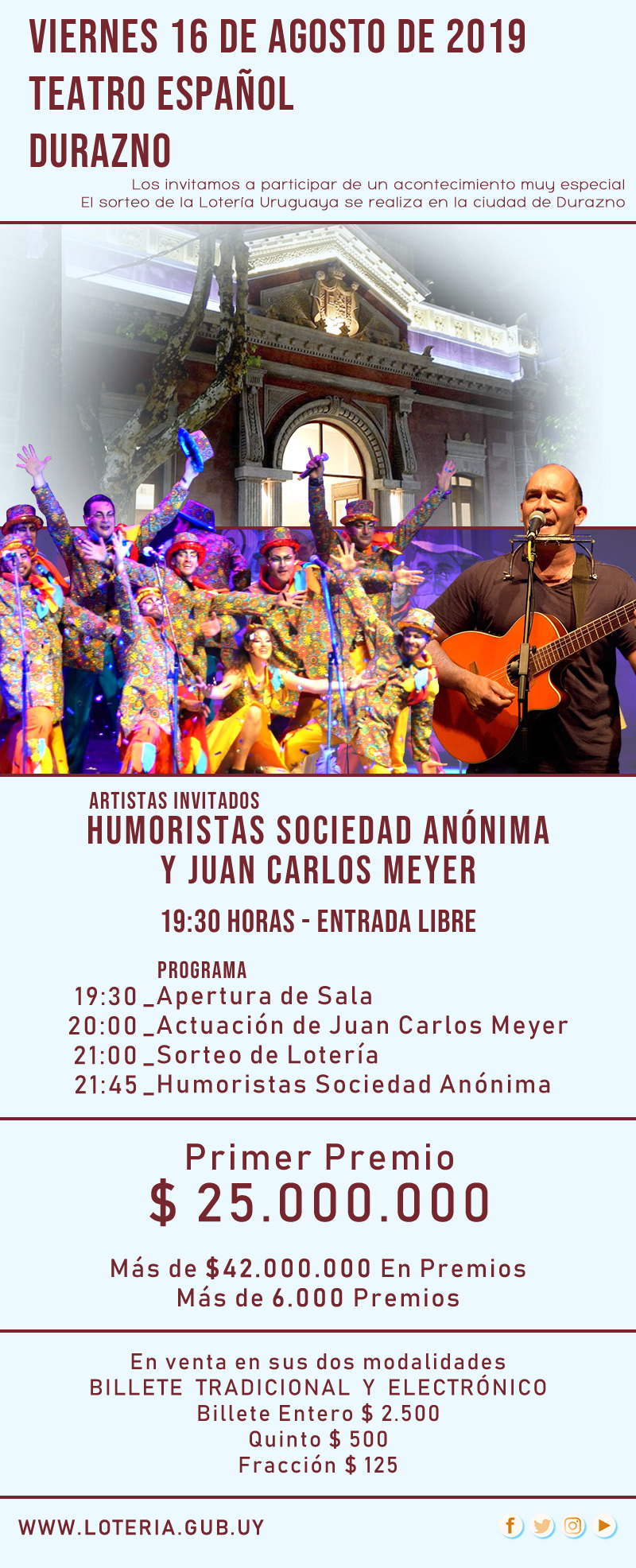 200 años del 1er. sorteo de la Lotería Uruguaya